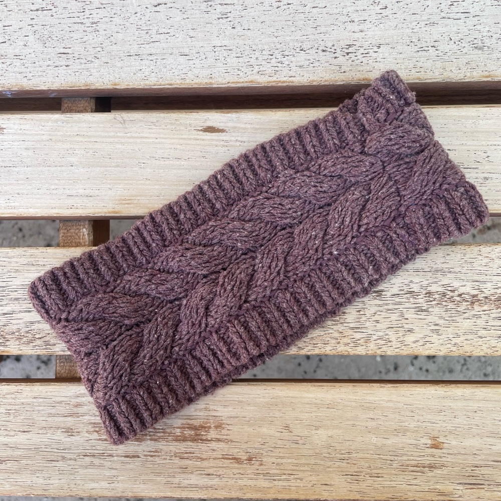 Roots Canada Chunky Stretch Knit Purple Winter Headband